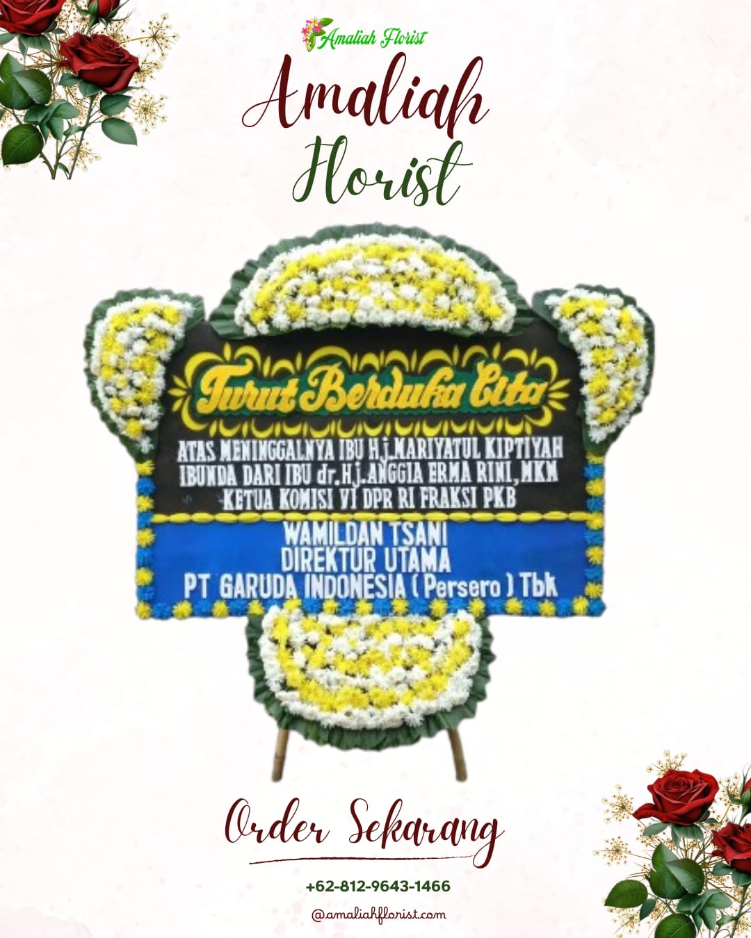 Papan Bunga Duka Rumbai